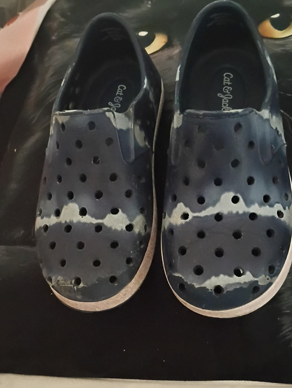 Cat & Jack Navy Blue Slip-On Perforated Water Shoes